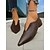 billige Flade sko til kvinder-Brune damesko med spids snude i imiteret læder – minimalistiske slip-on loafers med V-udskæring, elegant business casual og hverdagstøj til kontoret