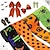 preiswerte Halloween-Halloween-Band mit Drahtkante, 4 Rollen, bedrucktes Band mit Fledermaus, Spinne, Kürbis, Hexenbeinen, Hut, gepunkteten Ripsbändern für Halloween, Heimkranz, DIY, Basteln, Blumenschleife