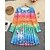 baratos Vestido de unicórnio 3D-Meninas 3D Unicórnio Vestido Manga Longa Verão Primavera Férias Diário Feriado Princesa Lindo Doce Infantil 4-12 anos Vestido casual Vestido A Line Altura dos Joelhos Normal