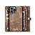 cheap iPhone Cases-Phone Case For iPhone 16 15 14 Pro Max Plus 16e 13 12 Mini Wallet Case Detachable Zipper with Wrist Strap TPU PU Leather