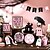 abordables Wearables y disfraces-Juego de 15 piezas de decoración de bandejas escalonadas rosas de Halloween, lindos letreros de madera fantasma y decoraciones de estilo rústico para el hogar, la mesa y suministros para fiestas.