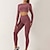 billiga Set och One-Pieces-Dam Yogatröja Loungekläder Sport-BH Sömlösa Leggings Ensfärgat Träningsdräkter Mörkgrå Sjöblå Gymträning Hög midja Stretch Andningsfunktion Kortärmad Sport Sportkläder Smal