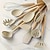 abordables Utensilios de cocina y gadgets-Juego de utensilios de cocina de silicona de 12 piezas, herramientas de cocina antiadherentes que incluyen espátula, volteador, pinzas y batidor, utensilios de cocina de silicona resistentes al calor