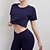 abordables Hauts de yoga-Tenues de Sport T-shirt de yoga Tee Shirt Fitness Femmes Top Manche Courte Col ras du cou Évacuation de l&#039;Humidité Ajustement à sec Respirant Salle de sport Danse Athlétique Des sports Tenues de Sport