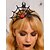 cheap Halloween Accessories-Women&#039;s Halloween Spider Web Headband – Gothic Black Lace with Red Rose and Spider Design, Lightweight Polyester and Plastic, Perfect for Costume Parties and Cosplay