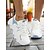 billige Sneakers til kvinner-dame, kraftige hvite joggesko med fargeblokkdesign – avslappede, moteriktige snøresko for turgåing, løping og streetwear-stil