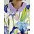 ieftine Topuri florale-Pentru femei Cămașă Floral Zilnic Casual Manșon scurt Guler Cămașă Topuri obișnuite Zilnic Concediu Nasturi Imprimeu Roșu-aprins Mov Vară Primăvară