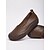 billige Slip-ons og loafers til kvinner-Damesko med kaffefarget, bred tå – myke slip-on-sko med sklisikker såle for heldagsturer, reiser og fritidsbruk.