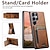 billige Samsung-etui-telefon Etui Til Samsung Galaxy S26 Pluss S26 Ultra S25 S24 S23 S22 Plus Ultra Bakdeksel med stativ Kortspor Støtsikker Kontor / Bedrift TPU PU lær