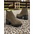 baratos Botas do Chelsea-Botas Chelsea femininas de camurça sintética – botins de salto grosso e sola de borracha para passeios de outono na fazenda, estradas rurais e colheita de abóboras