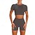 billiga Set och One-Pieces-Dam 2 delar Träningsset Shorts och Crop Top Ensfärgat Träningsdräkter Svart Rodnande Rosa Gymträning Hög midja Stretch Andningsfunktion Kortärmad Sport Sportkläder Smal