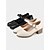 billiga Block Heels-Svarta Mary Jane-skor för kvinnor – klassiska läderpumps med rund tå och spänne, retrostil för kontor, skola och vardagsbruk