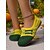 baratos Sapatilhas e Mocassins de mulher-sapatilhas femininas flyknit laranja – sapatos respiráveis e sem cadarço para o Halloween, festivais de outono e looks casuais do dia a dia
