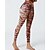 halpa Jooga-leggingsit ja sukkahousut-Naisten Caprileggingsit Jooga leggingsit Vatsatuki Korka vyötärö Kuntosali Urheilu Pilates Alaosat Tulostus Musta Valkoinen Oranssi Syksy Urheilu Urheiluvaatteet Tiukka istuvuus