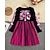 preiswerte Halloweenkostüme für Mädchen-Halloween Mädchen&#039; 3D Schädel Kleid Langarm Sommer Frühling Urlaub Täglich Ferien Prinzessin Schön Süß Kinder 4-12 Jahre Freizeitkleid A Linie Kleid Knielang Normale Passform
