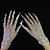 billige Kvinders kostumer-Glitrende handsker til kvinder med rhinsten, lange, glitter-mesh-detaljer, transparente, albuelange, operahandsker med negle, nøgen, en størrelse