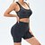 billiga Set och One-Pieces-Dam 2 delar Sport BH Träningsset Yogakläder Syratvätt Ensfärgat Träningsdräkter Svart Blå Gymträning Hög midja Stretch Andningsfunktion Ärmlös Sport Sportkläder Smal