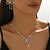 preiswerte Schmucksets-Brautschmuck-Sets 2 Imitationsdiamant 1 Halskette Ohrringe Damen Elegant Klassisch Süß Lieblich Klassisch Liebe Kostbar Schmuck-Set Für Hochzeit Arbeit Geschenk
