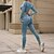 billiga Set och One-Pieces-Dam 2 delar Yogatröja Loungekläder Höst Ensfärgat Träningsdräkter Svart Ljusröd Gymträning Hög midja Stretch Andningsfunktion Långärmad Sport Sportkläder Smal