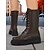 abordables Bottes de combat-Bottes de combat à lacets en similicuir noir pour femme – Bottes mi-mollet style militaire à semelle épaisse pour l&#039;automne et l&#039;hiver, style streetwear, sorties décontractées, mode urbaine