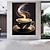 voordelige Tot $30-1 ruimte theekopje frameloze canvas poster moderne kunstdruk geschikt voor slaapkamer en woonkamer decoratie frameloos