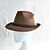 billiga Fedora hatt-Herr Fedorahatt Oktoberfesthatt Mörkgrön Brun Tyg Fjäder Mode Ledigt Gata Dagligen Färgblock Solskyddskräm Andningsfunktion