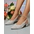 economico décolleté con cinturino-décolleté con cinturino posteriore glitterate argento da donna - scarpe da festa con tacco basso e blocco scintillante per la vita notturna e gli eventi serali
