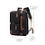 billige Studenter rygsække-Vandtæt multifunktionel laptop-rygsæk til mænd - vintage-stil forretningsrejsetaske, skulder-crossbody-taske med justerbar rem, med trolley, perfekt til arbejde, universitet og korte rejser