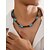 abordables Accessoires de vacances-Collier de perles en pierre naturelle pour homme avec des accents turquoise – bijoux de style bohème pour la plage, pour les tenues décontractées, les festivals et les vacances d'été