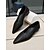 billige Flade sko til kvinder-Brune damesko med spids snude i imiteret læder – minimalistiske slip-on loafers med V-udskæring, elegant business casual og hverdagstøj til kontoret