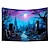 Χαμηλού Κόστους αποκριάτικες ταπετσαρίες τοίχου-Καλύμματα Χαλοουΐν Μαύρου Φωτός Ταπισερί Νεκροταφείο UV Αντιδραστική Λάμψη στο Σκοτάδι Δάσος Τρελό Βουνό Ομιχλώδης Νεκρότοπος Φάντασμα Κρεμαστή Ταπισερί Τέχνης Τοίχου Μωσαϊκό για Σαλόνι Κρεβατοκάμαρα