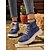 baratos Botas de combate-Botas de trabalho femininas de lona tie-dye com sola grossa – botas casuais com cadarço para atividades ao ar livre, como festivais de colheita, trabalho na fazenda e passeios de outono