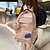 voordelige Hogeschool Rugzakken-roze en witte tienerrugzak met schattige patch en zakje – kawaii schooltas voor meisjes, klaar voor terug naar school