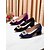 voordelige Cocktail-Paarse glitter flats met puntige neus voor dames met parel- en strass-gesp - elegante feest- en cocktailschoenen voor dames