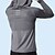 voordelige Bovenkanten-Voor heren Performance-shirt Sport T-shirt Lange mouw Capuchon Kleding Bovenlichaam Buiten Sneldrogend Zweetafvoerend anti-geur Ademend Polyester Donker Grijs Blauw Licht Grijs Vissen Tennis Hardlopen