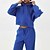 economico Set e Tutine-Per donna Felpa con cappuccio Tuta da ginnastica lounge Tuta sportiva Autunno Tasca Coulisse Tinta unica Completo Abbigliamento Nero Blu All&#039;aperto Corsa Yoga Vita Alta Antivento Leggero Caldo Manica