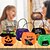 levne Halloween-Halloweenské tašky na pamlsky, tašky na cukrovinky, koledovací dýňové/upíří tašky s uchem na halloweenskou párty dekorace