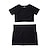 billiga Set och One-Pieces-Dam 2 delar Träningsset Shorts och Crop Top Ensfärgat Träningsdräkter Mörkgrå Sjöblå Gymträning Hög midja Stretch Andningsfunktion Kortärmad Sport Sportkläder Smal