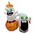 economico Halloween-Fantasma gonfiabile di Halloween alto 5 piedi che si insinua furtivamente con cappello di zucca e borsa regalo, gonfiabile con LED integrato per feste di Halloween al chiuso, all'aperto, in giardino,