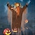 preiswerte Halloween-gespenstische Halloween-Dekoration mit leuchtendem Kürbisskelett-Anhänger, lustige Aktivität für alle Altersgruppen, Halloween-Dekorationen für Kinder und Erwachsene