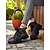 baratos Botas de combate-Botas de trabalho femininas de lona tie-dye com sola grossa – botas casuais com cadarço para atividades ao ar livre, como festivais de colheita, trabalho na fazenda e passeios de outono