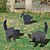 billiga Halloween-svart för kattpåle 3-pack djurdekor gräsmatta halloween skräck för katt