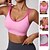 cheap Sports Bras &amp; Vests-Women&#039;s Strappy Sports Bras Underwear Medium Support Breathable Wireless Padded Solid / Plain Color Sport Activewear Black Pink Gym Fitness Yoga