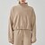 billiga Set och One-Pieces-Dam Sportdräkt Fleece-tröja Höst Ficka Blixtlås i fullängd Ensfärgat Träningsdräkter Svart Kaki Utomhus Löpning Yoga Hög midja Vindtät Lättvikt Varm Långärmad Sport Sportkläder Lös passning