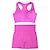billiga Set och One-Pieces-Dam 2 delar Sport BH Träningsset Yogakläder Ensfärgat Träningsdräkter Mörkgrå Sjöblå Gymträning Hög midja Stretch Andningsfunktion Ärmlös Sport Sportkläder Smal