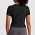 voordelige Yoga Tops-Dames Yoga-T-shirt Sneldrogend Ademend Rimpels Korte mouw Sport Effen Kleur Kleding Bovenlichaam Voor Pilates Hardlopen Yoga Sportkleding