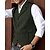 baratos Colete Masculino-Homens Colete Gilet Férias Festa O negócio Moda Casual Verão Primavera Bolsos Botões Poliéster Confortável Tecido Comum 1 Botão Lapela Normal Azul Marinha Verde Escuro Café Cinzento Colete