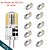זול נורות דו-פיניות לד-10 יחידות נורת לד G4 AC/DC12V ללא הבהוב, 2W 3W סיליקון, 24/48 נוריות SMD3014, בהירה במיוחד, מחליפה נורת הלוגן של 30W