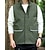 cheap Men&#039;s Fishing Vest-Men&#039;s Vest Gilet Outdoor Daily Fashion Casual Spring Fall Pocket Polyester Comfortable Plain Zipper Stand Collar Regular Fit Black Red Blue Khaki Vest