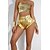 billige Underdele-Retro / vintage 1980erne Skinnende Metallisk Shorts Hotpants Disko Helfarve Udklædning Dame Karneval kostume Karneval Natklub Pride Parade Pride måned Voksne Shorts